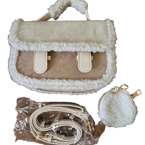 Cream and Tan Crossbody Bag Costume - Picture 1 of 7